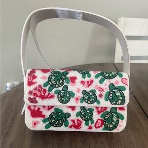 NWT ALESSIA BIANCHI beaded turtle shoulder bag